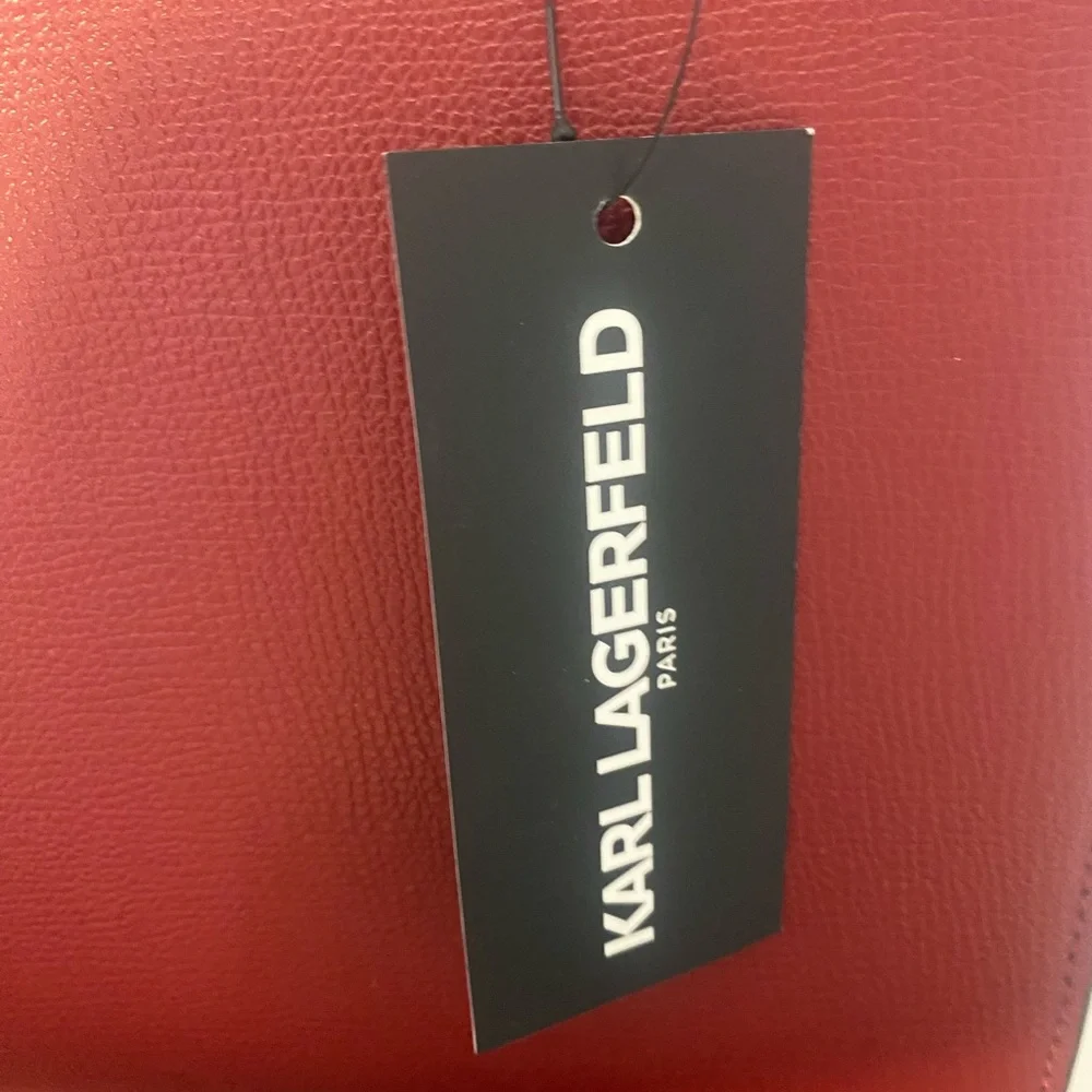 Karl Lagerfeld Red and Pink Heart Tote Bag - Picture 6 of 8